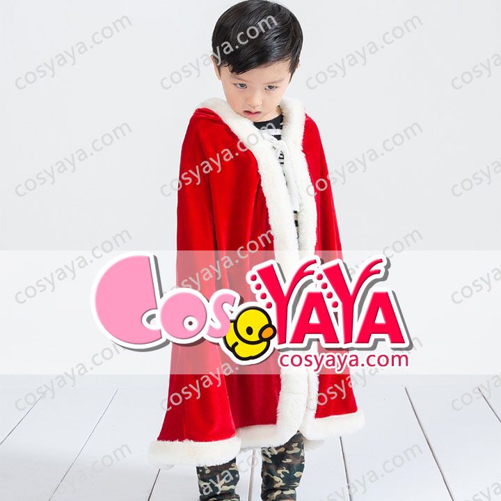 ケープ風クリスマス子供コスプレ衣装
