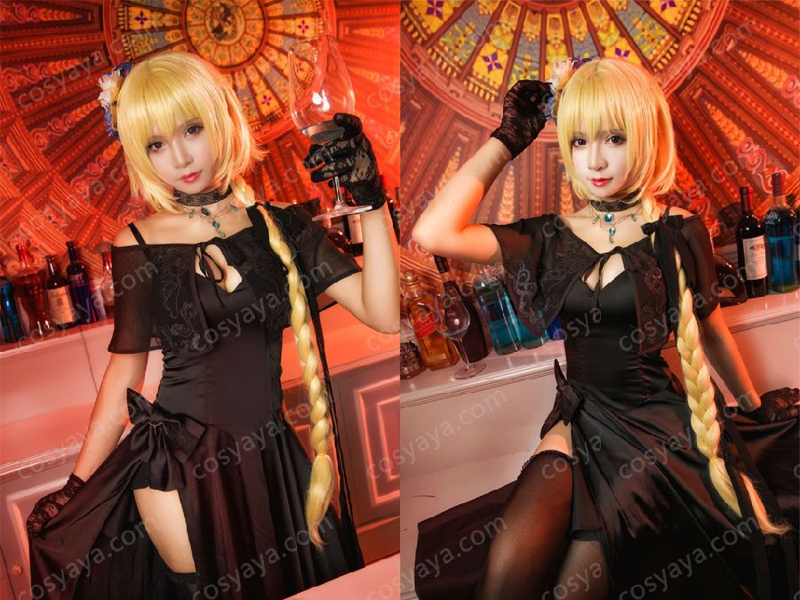 Fate Grand Order 2周年記念 ジャンヌ・ダルク ブラックドレス風 英霊正装 礼装 コスプレ衣装