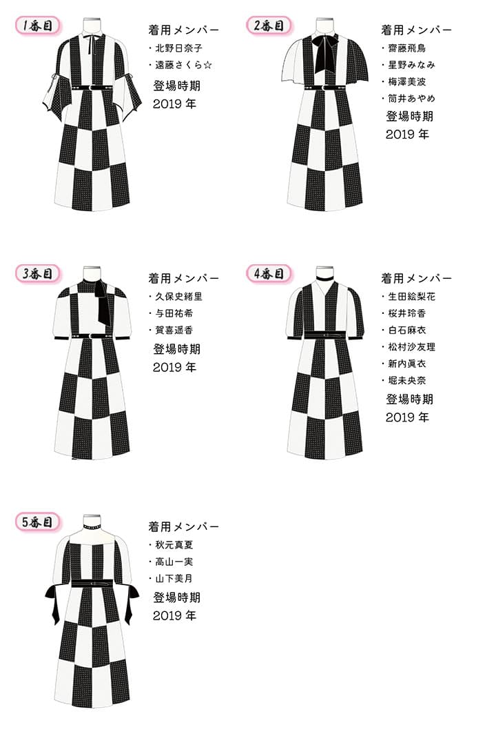 乃木坂46「夜明けまで強がらなくてもいい」歌衣装コスプレ