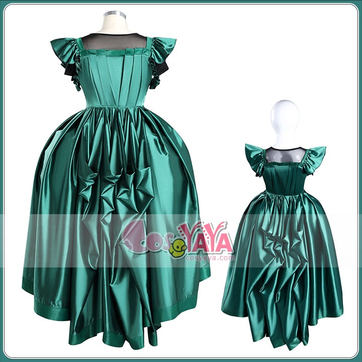 アダムス・ファミリー 緑色ドレス コスプレ