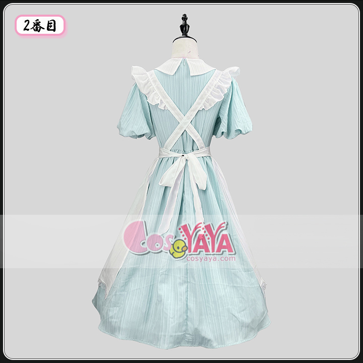 フリル エプロン ワンピース