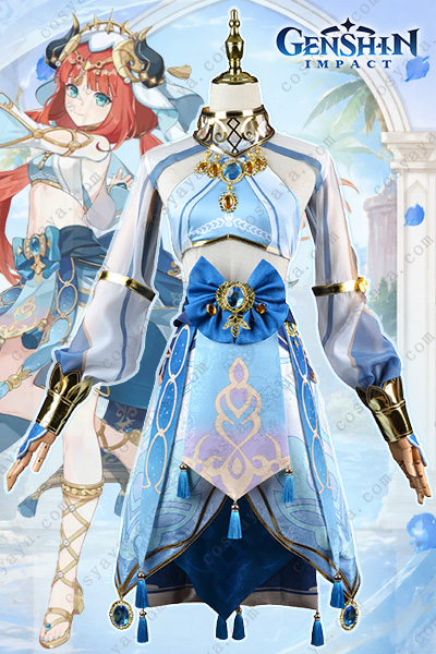 原神 Genshin ニィロウ-Nilou 西域ダンサー 青コスプレ衣装