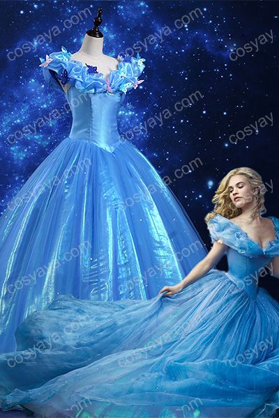 ディズニー シンデレラ 仮装 ドレス コスプレ衣装 プリンセス Cinderella シンデレラ 青い ロングドレス コス衣装