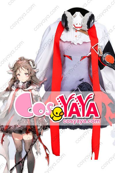 アークナイツ エイヤフィヤトラ コスプレ衣装セット 道具 角付き 