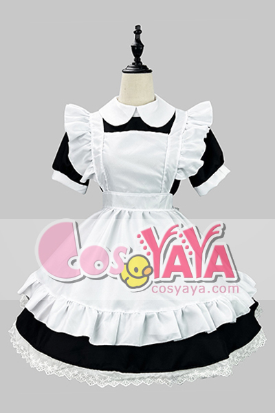 「けいおん！」ロリータメイドコスプレ衣装 アリス風 かわいいメイド服 