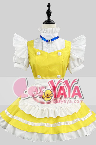 ドラミ風「ひよこ色」日系ロリータメイド服