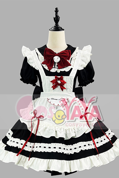 可愛い黒白メイド服